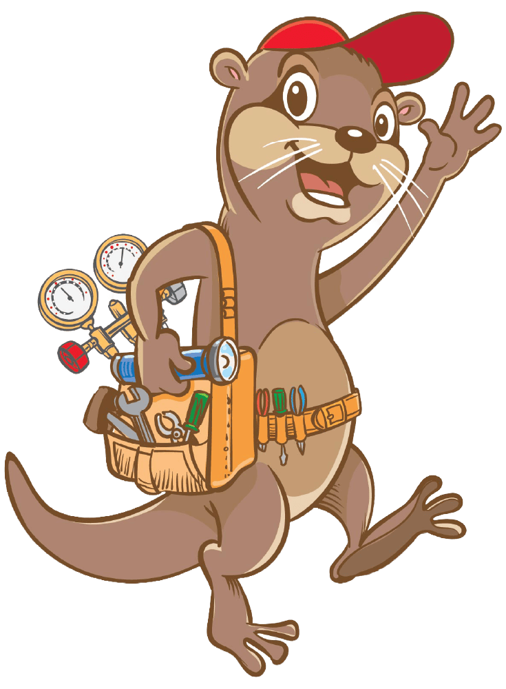 Beaver mascot for Seasonal Comfort Heating and Cooling in Greensboro, North Carolina.